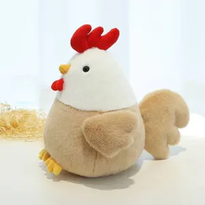 Cute Rooster Plush Toy Stuffed Animal Doll Soft Short Plush PP Cotton Cute Chicken Pillow Kids Birthday Gift