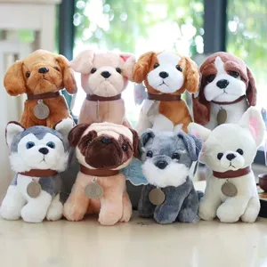 Simulation Husky Plush Toy Cute Stuffed Animal Doll Soft Short Plush PP Cotton Toy Kids Companion Gift