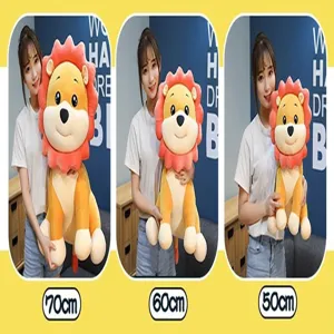 Mignon lion tournesol peluche douce poupée cadeau enfant 70cm 60cm 50cm oreiller