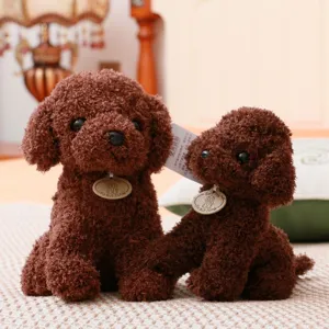 Adorable peluche bouclée de chien caniche doux poupée jouet cadeau pour enfant gros
