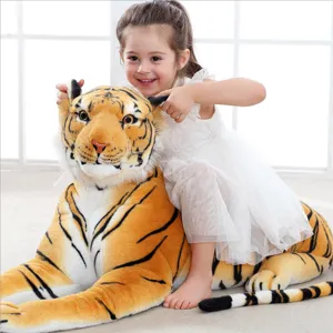 Grand jouet en peluche de tigre realiste animal empaye poupee douce pour enfants cadeaux