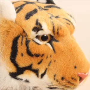 Jouet en peluche de tigre réaliste poupée en tissu doux cadeau pour enfants décoration