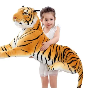Géant Tigre en Peluche Jouet Réaliste Animal Sauvage Doux Oreiller Enfant Cadeau