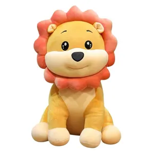 Mignon peluche de lion moelleux avec crinière tournesol poupée animale pour les enfants