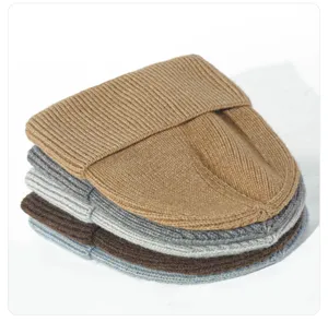 Bonnet tricoté d'hiver douillet, bonnet chaud en laine de qualité pour femmes, chapeau casual.