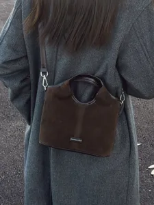 Γυναικεία vintage σουέτ τσάντα χιαστί casual κομψή τσάντα χειρός για κύρια όψη