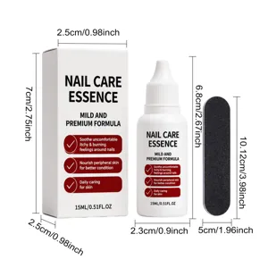 Nagelpflege Essenz Set mit nährender Formel, Flasche und Nagelfeile für die tägliche Pflege.