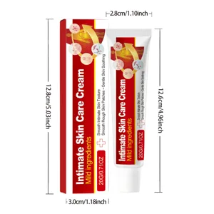 Detailaufnahme der Hautpflegecremetube und Verpackung mit präzisen Maßangaben.