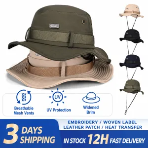 Chapeau Bob Tactique Protection Solaire Séchage Rapide Respirant Large Bord Extérieur Randonnée Pêche Escalade Chapeau Pour Hommes Femmes