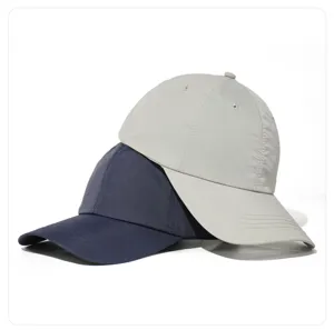 Leichte schnelltrocknende Baseballkappe Detailansicht, atmungsaktives weiches Outdoor Design.