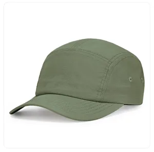 Waterproof 5-panel nylon running camp cap outdoor hiking quick-dry solid sports hat detail