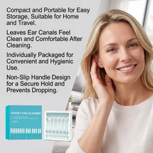 Portable sticky ear cleaner set with individual packaging, hygienic and easy to use for daily travel.