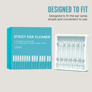 Sticky ear cleaner sticks set with 24 patches for gentle and easy ear hygiene care.