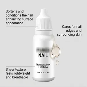 Nail care dropper, moisturizing and strengthening serum for daily nail health and gentle care.