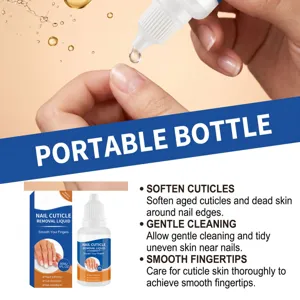 Líquido removedor de cutículas para uñas suaves y cuidadas, tratamiento suave y gran hidratación.