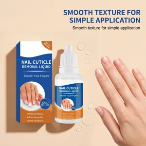 Liquido removedor de cuticulas de uñas 30ml cuidado hidratante para dedos suaves.