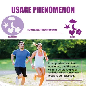 Autocollant de surveillance de changement de couleur UV crème solaire pour sport en plein air