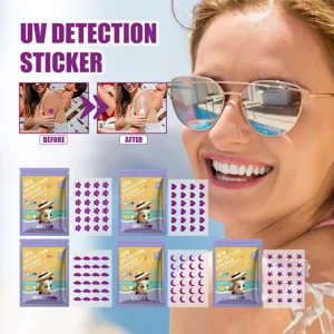 OUHOE autocollants de détection UV pour crème solaire, patchs solaires imperméables.
