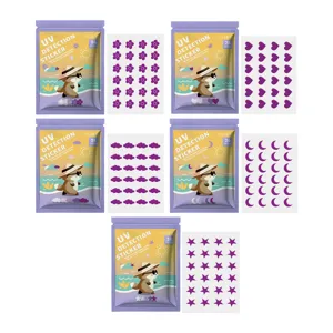 Autocollants de détection UV changement de couleur rappel de protection solaire extérieur