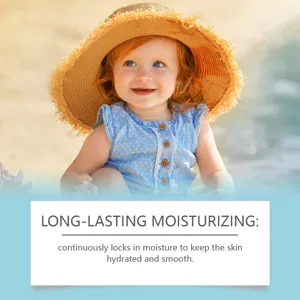 Detalle de crema protectora hidratante, retiene la humedad para mantener la piel suave y tersa.