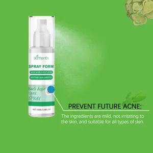 Ximonth kruiden bodyspray tegen acne voor rug en borst, verzachtende milde formule 100ml