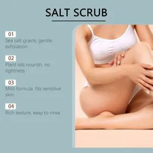 Gommage corporel au sel exfoliant aux huiles végétales pour une peau douce et lisse