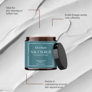 Gommage Corporel au Sel de Mer OceAura Eucalyptus Sauge Soin de la Peau Pot 114g Pro