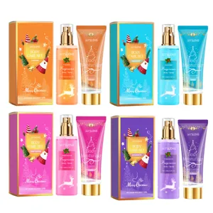 Jaysuing Kerst Lichaamsverzorging Set, geurende bodyspray en vochtinbrengende crème cadeau.