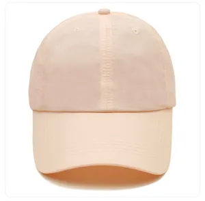 Leichte schnelltrocknende Baseballkappe Detailansicht, rosa atmungsaktiver Sonnenschutz.