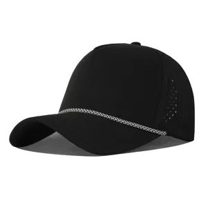Gorra de Béisbol de Nailon de Secado Rápido Unisex Transpirable Malla Láser Exterior Protección Solar Cordón Ajustable Sombrero Deportivo