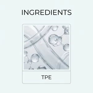 Détails du matériau de l'éponge de bain TPE montrant une texture de haute qualité et de sécurité.