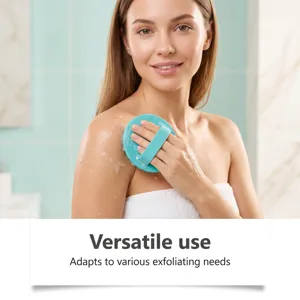 Brosse de douche exfoliante en silicone pour le corps avec poignée pour nettoyage quotidien