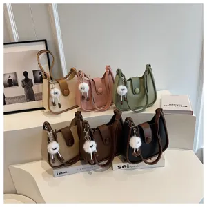 Stylish women shoulder bucket bag detailed view showing multiple fashionable color options.