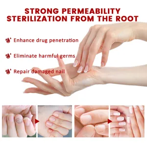 Nail repair oil detail showcasing deep penetration, sterilization, and damaged nail restoration.