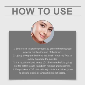 Instructions d'utilisation détaillées et étapes d'application pour le pinceau de maquillage.