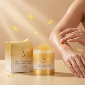Gel Raffermissant Corps Cryo Thermo Gold Gel Hydratant Lissant Soin Corps Texture Cristal Doré Produit Soin Peau