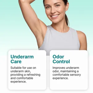 Unterarmpflege Spray Detailansicht für erfrischende Haut und effektive Geruchskontrolle.