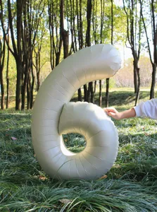 Milky white number balloon 32 40 inch large foil balloons for kids birthday outdoor party decor