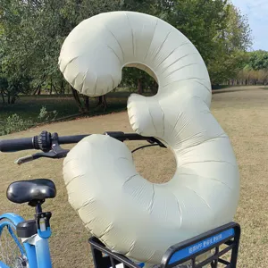 Cream white large number 3 balloon for kids birthday party and outdoor photography prop.