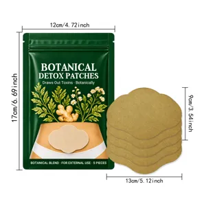 Patchs de nombril détox à base de plantes, soins corporels respirants et doux 5 pcs