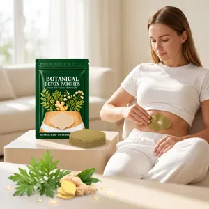 Patch de détoxification ombilicale aux plantes pour un soin abdominal quotidien doux.