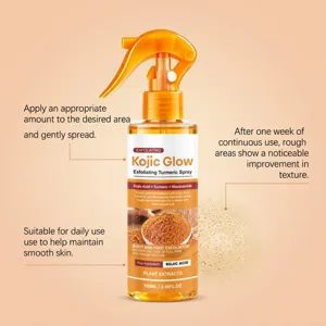 Kojic Glow Kurkuma Peeling Spray Detail, 100ml Körper- und Fußpflege Formel für Haut.