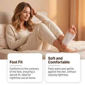Detailed view of the soft and gentle foot care patch designed for comfortable nighttime use.