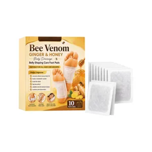 Ginger honey foot patches for daily body care, skin-friendly soft material, 10 pcs per box