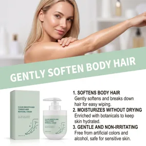 Crème depilatoire hydratante douce pour une peau lisse et douce du corps 100g