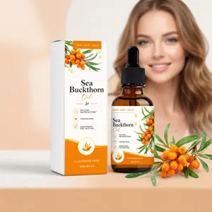 Huile Essentielle de Soin pour Visage Cheveux et Ongles à l'Argousier Huile de Massage Corporelle Hydratante et Nourrissante