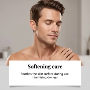 Vue détaillée du savon de douche pour homme offrant un soin adoucissant et une action apaisante.