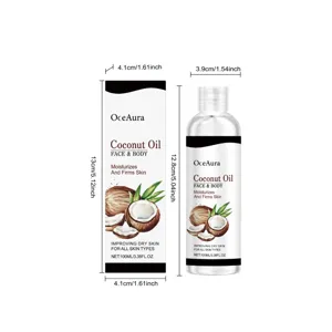 OCEAURA 100ml Aceite de Coco Hidratante para Cara y Cuerpo Cuidado de la Piel Detalle