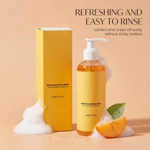 Erfrischendes Kaki Duschgel 120ml, sanfte tägliche Reinigungsformel für glatte Haut.