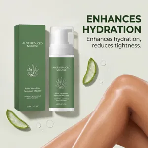 Aloe vera hair removal mousse gentle soothing moisturizing smooth skin for body care use